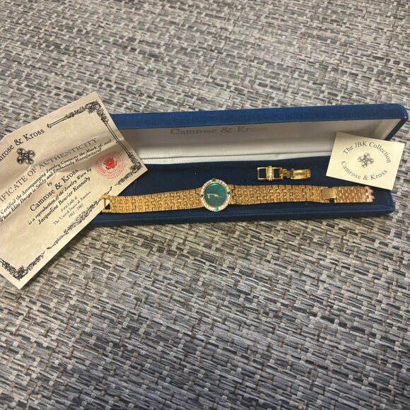 "The Teal Dial Watch" from the Jacqueline Kennedy Collection by Camrose & Kross - Picture 2 of 3